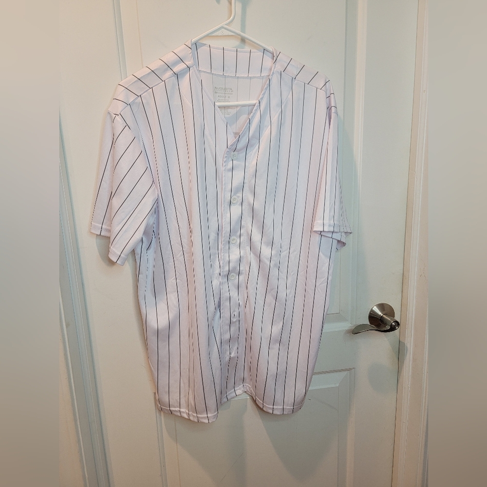 Adult Warrior Furoes Pinstriped Jersey & Pants Costumr Set Cosplay Halloween